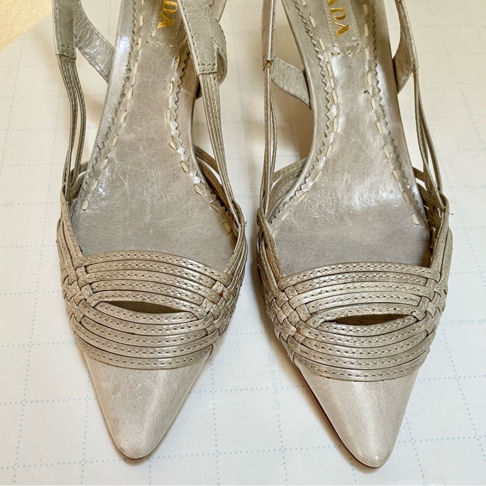 Authentic Prada Slingback Shoes - image 3